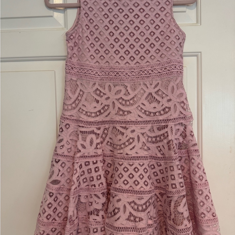 Bardot Pink Ruffled Tiered Sleeveless Dress